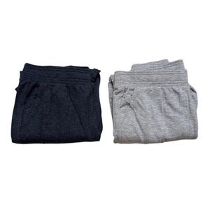 Eddie Bauer Womens 2 Pack Breathable Lounge Jogger Heather Grey & Navy Small NWT